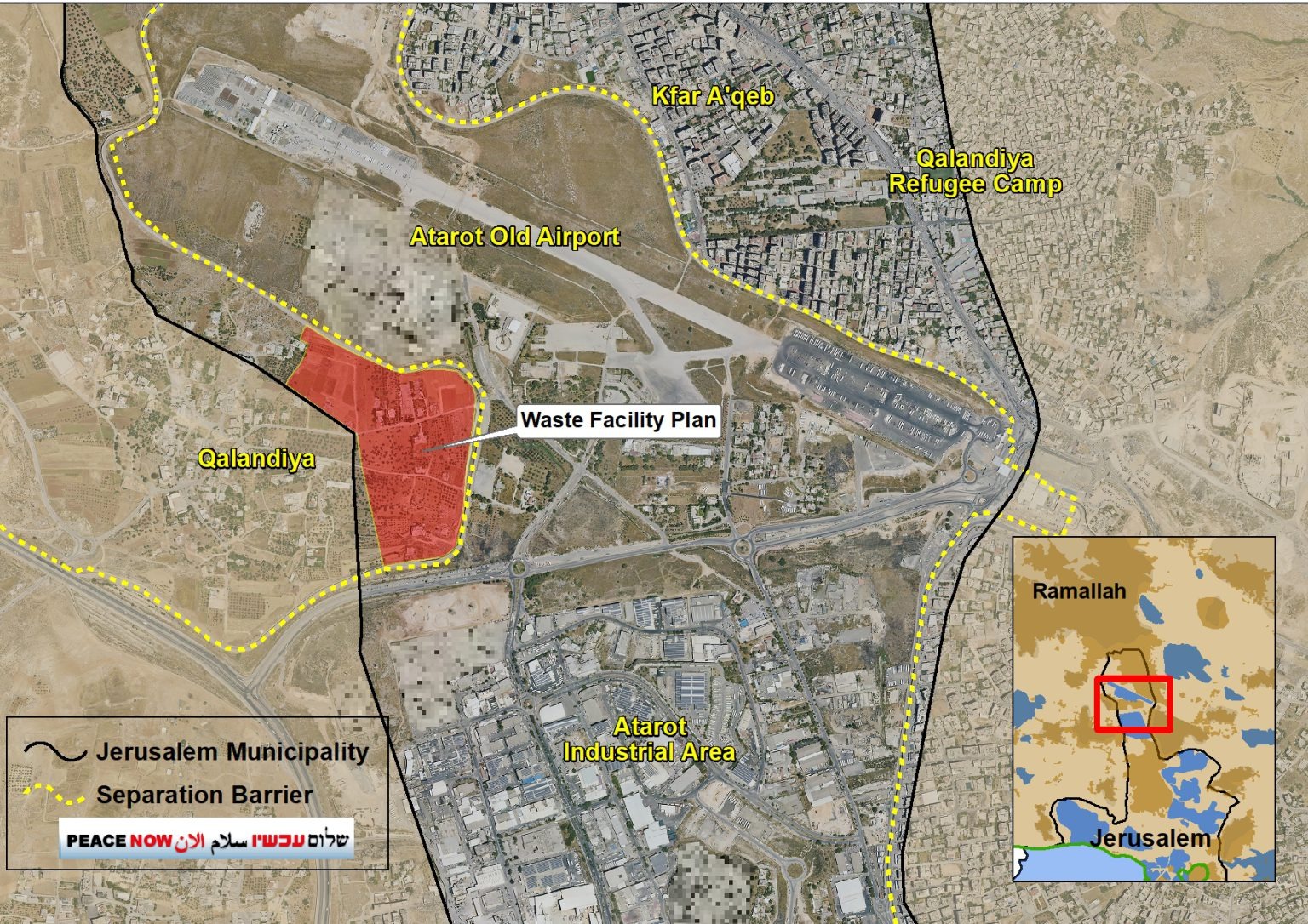محافظة القدس: قلنديا على أعتاب التهجير القسري.. الاحتلال يفرض مشروع نفايات على حساب المواطنين